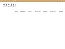 Tablet Screenshot of peerlesshotel.com